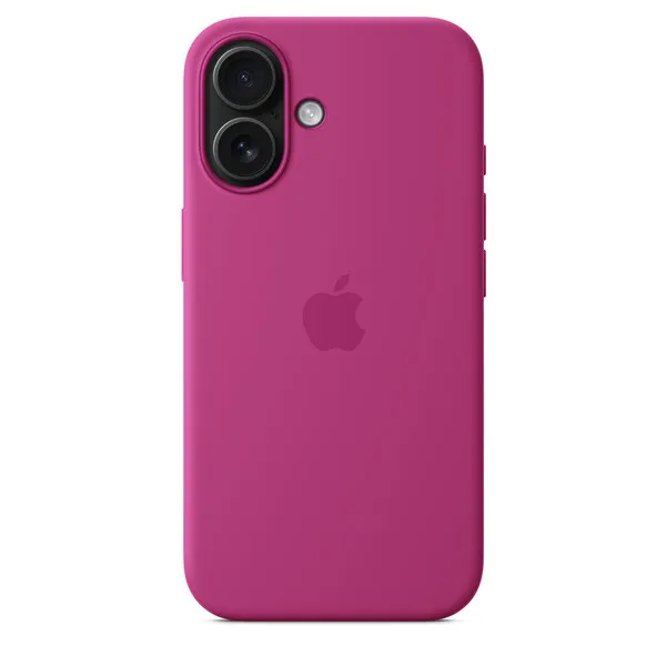 Apple iPhone 16, MagSafe - silicone case, Fuchsia