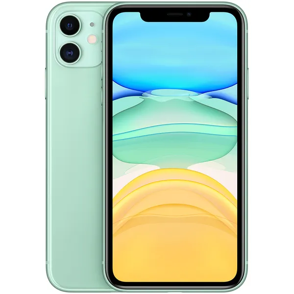 Kunnostettu iPhone 11 64 Gt -puhelin, Vihre&auml; (Erinomainen kunto)