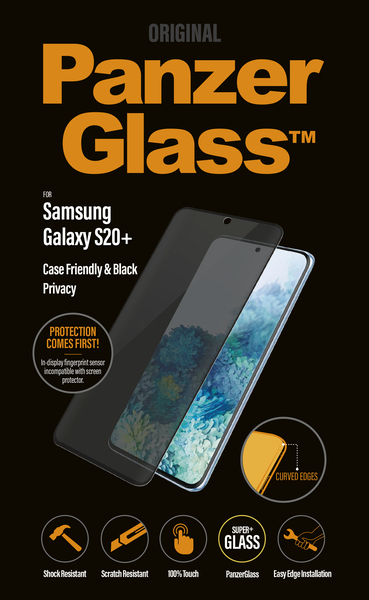 PANZERGLASS SAMSUNG GALAXY S20 PLUS CASE FRIENDLY PRIVACY, BLACK