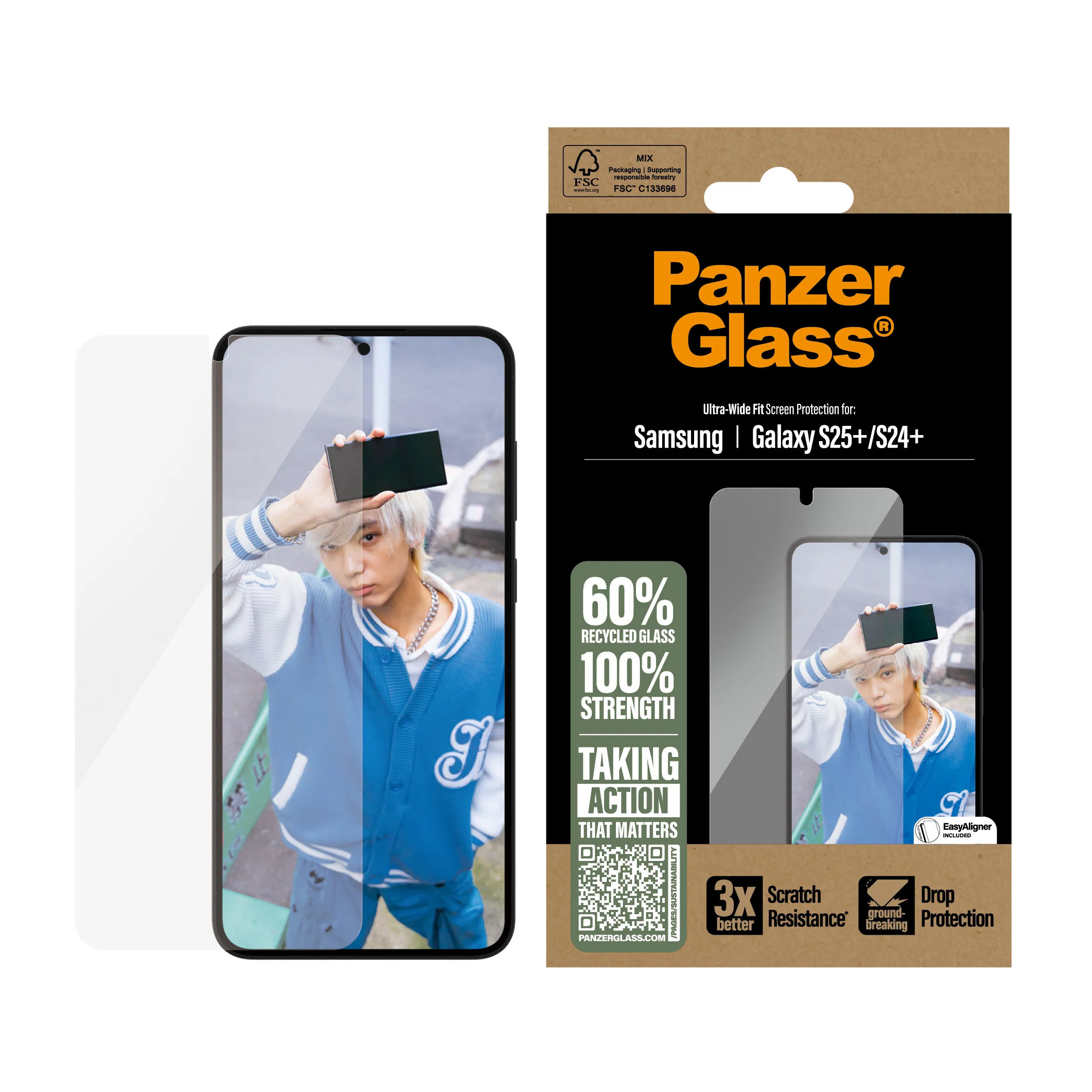 PanzerGlass Ultra-Wide Fit Alignerkit Galaxy S25 Plus -panssarilasi