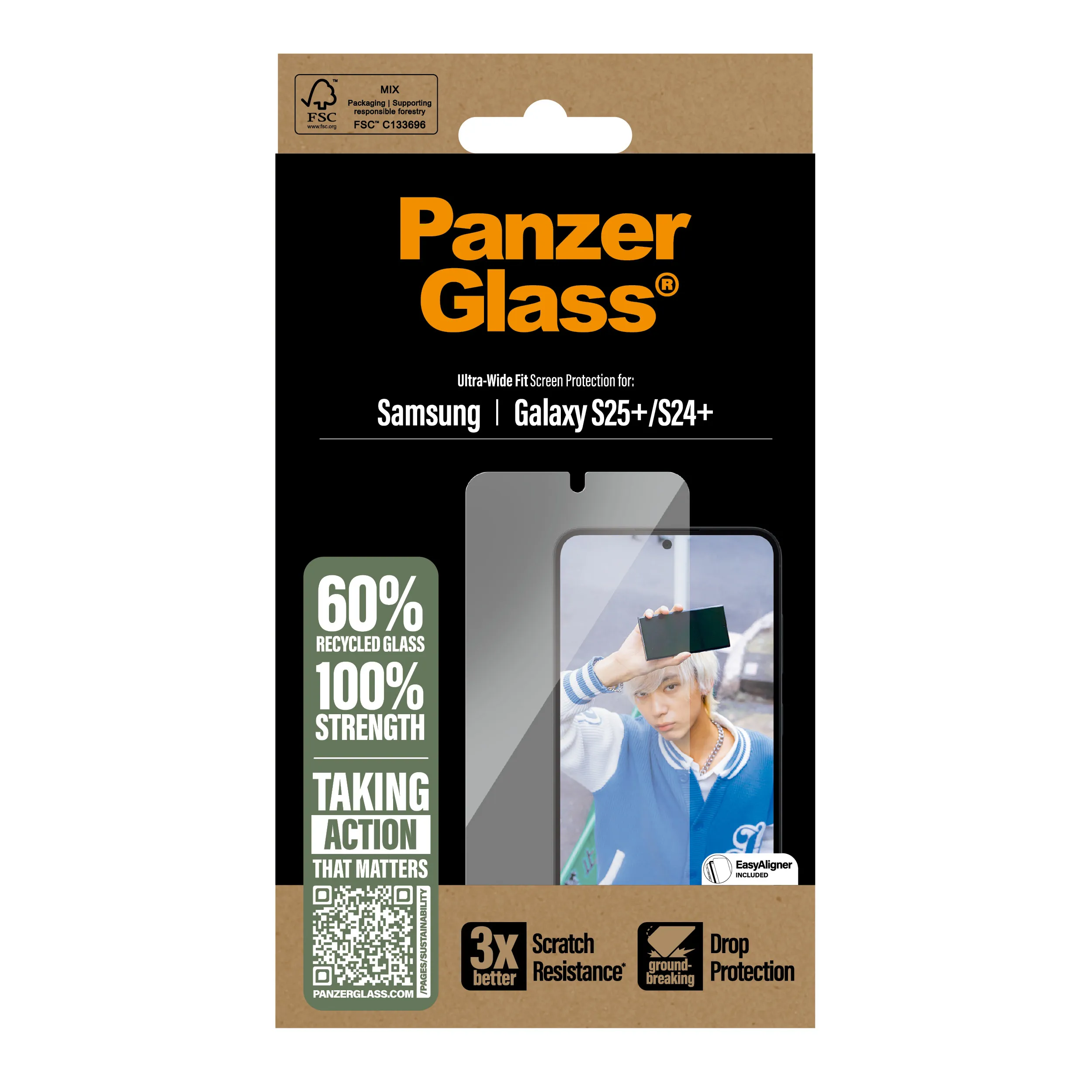 PanzerGlass Ultra-Wide Fit Alignerkit Galaxy S25 Plus -panssarilasi