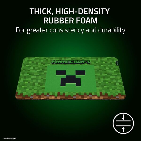 Razer Gigantus V2 Medium Minecraft Edition Gaming Mousepad, 360x275 mm, Green