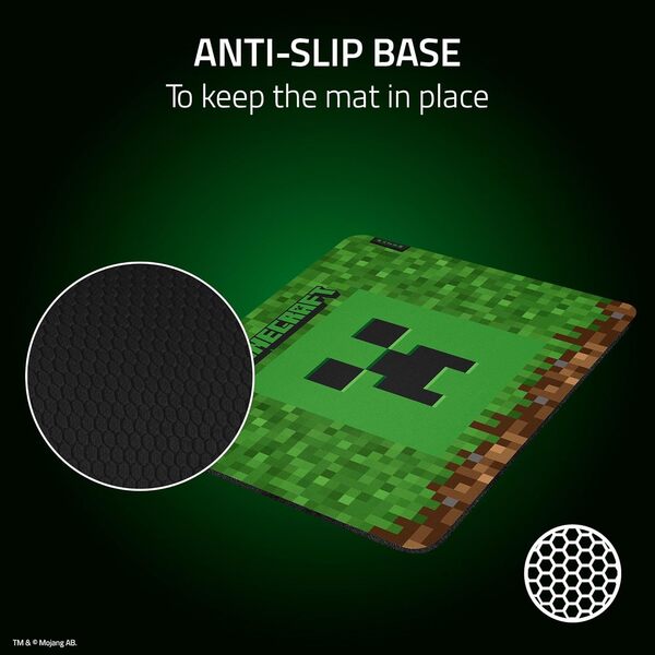 Razer Gigantus V2 Medium Minecraft Edition Gaming Mousepad, 360x275 mm, Green