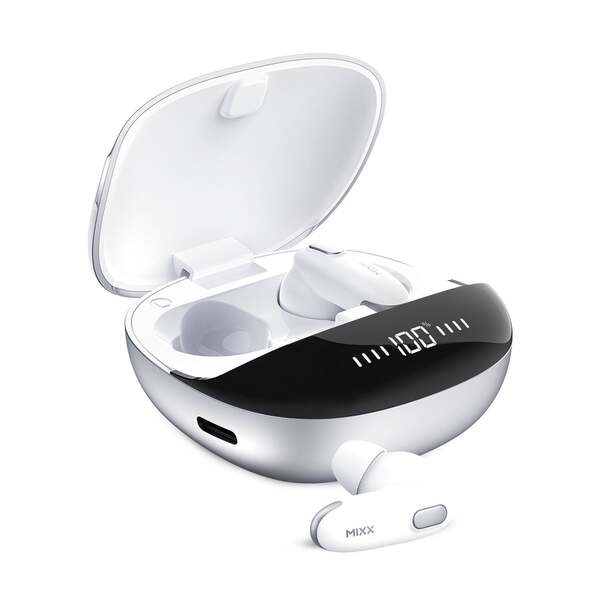 MIXX StreamBuds Mini Charge 2 Wireless Earbuds, White