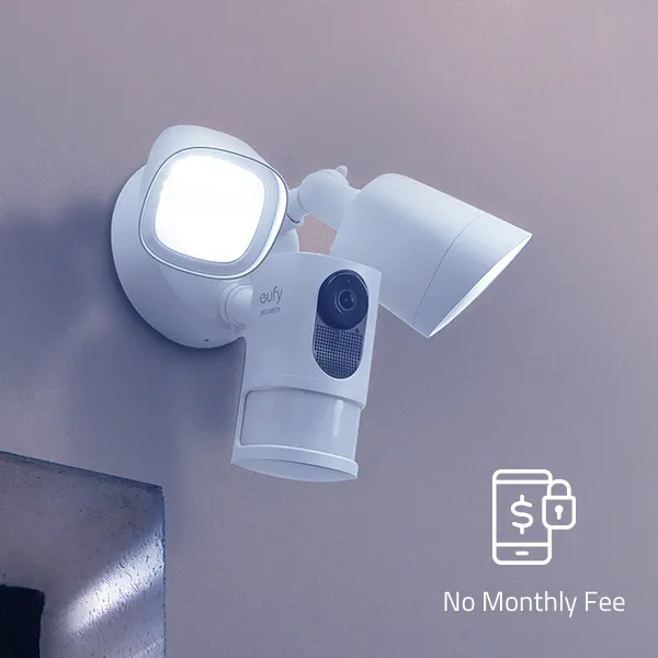 Eufy Security Floodlight Cam 2K - outdoor surveillance camera, white