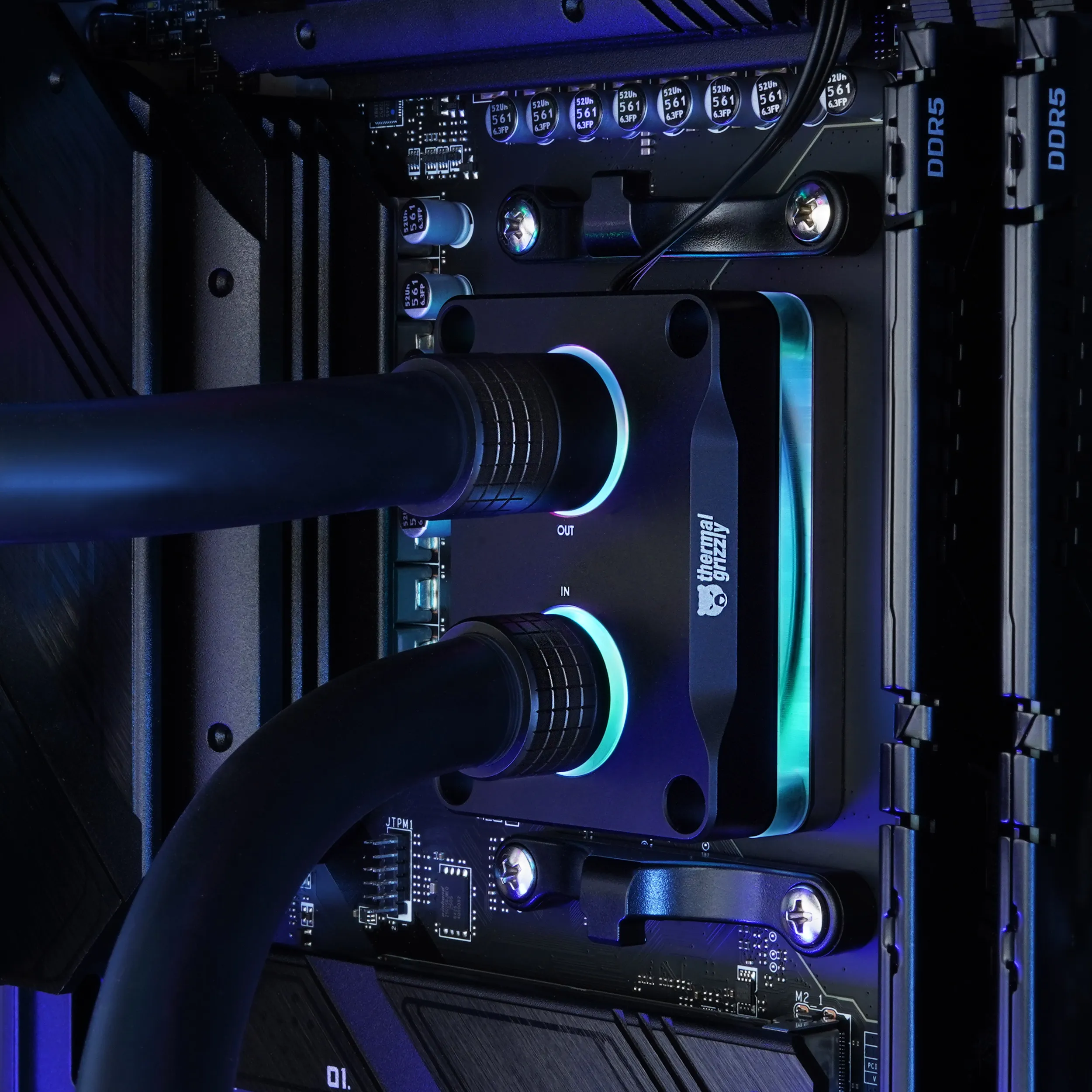 Thermal Grizzly DeltaMate Extender MF7, Water Cooling Fitting, 7 mm, Matt Black