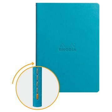 Rhodiarama Sewn spine Turquoise A5 dot