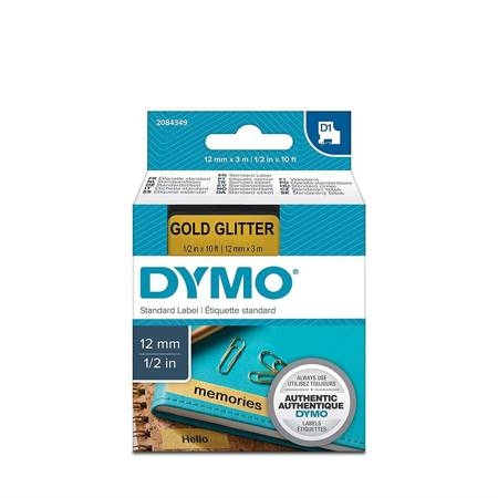 Tape D1 12mmx3m blank/gold