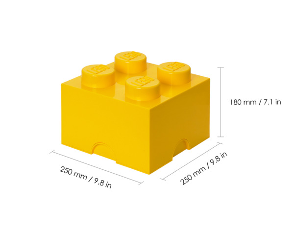 Room Copenhagen LEGO Storage Brick 4 yellow - RC40031732