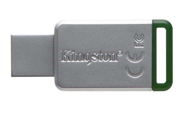 Kingston 16GB DataTraveler 50 USB 3.0 - memory stick, Green/Silver
