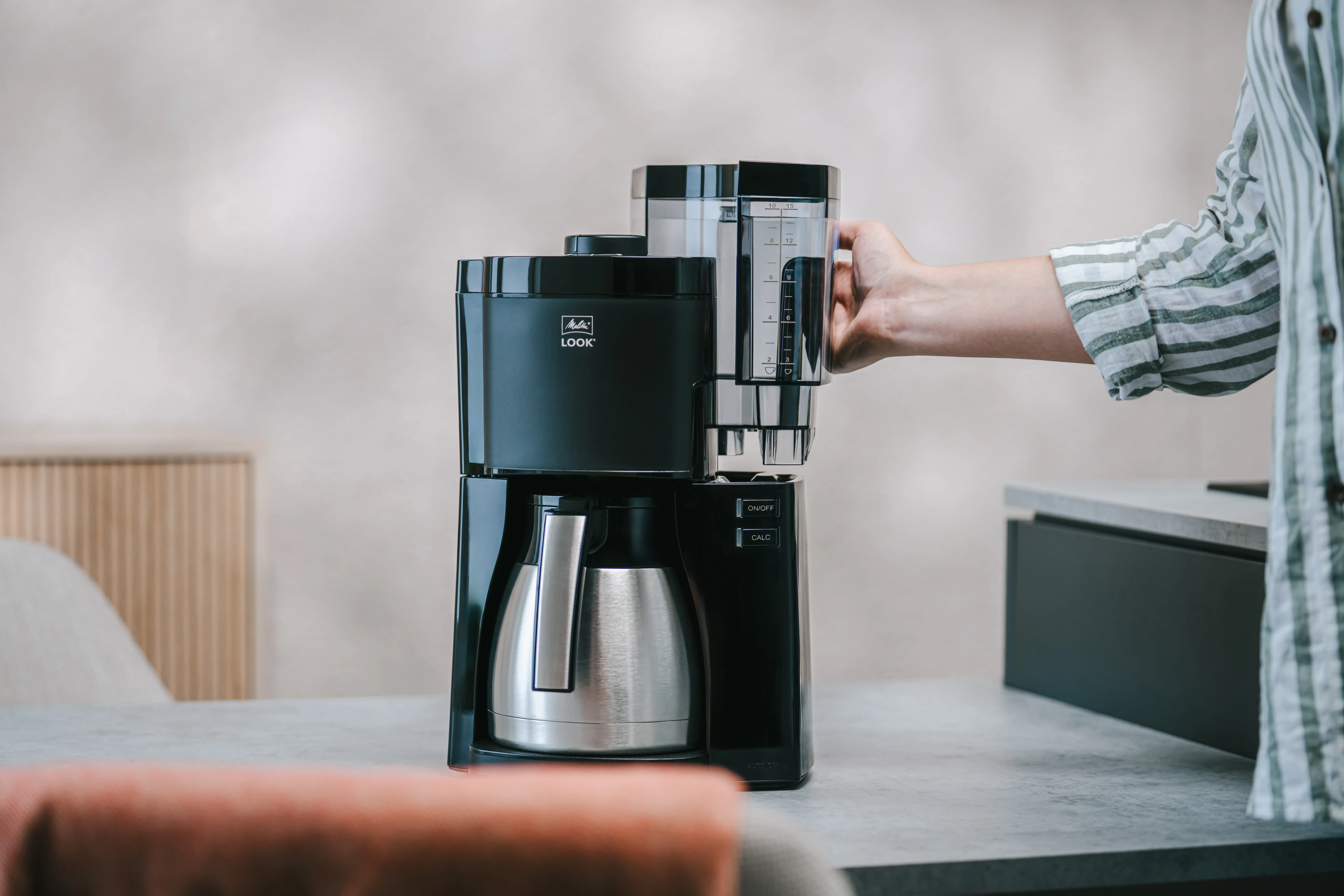Melitta LOOK Therm 15 cups Coffee Maker, Black