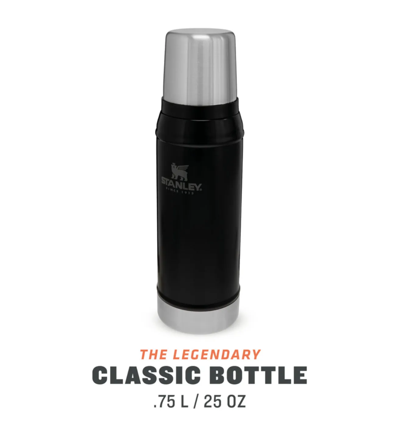 Stanley Classic Bottle S 0,75 L Matte Black Pebble