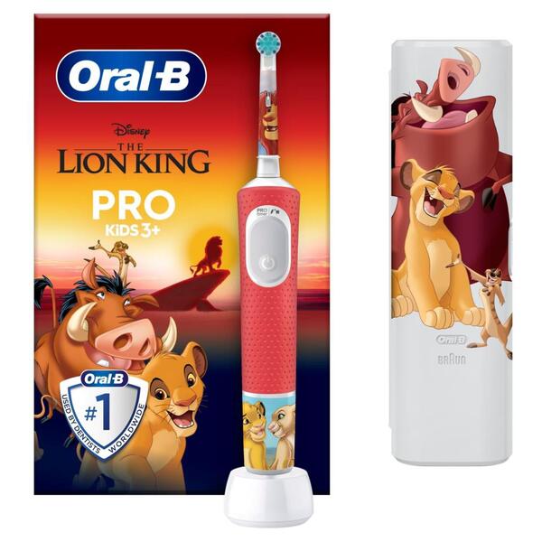 Oral-B Vitality Pro Kids Lion King Electric Toothbrush - Red