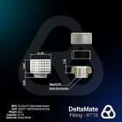 Thermal Grizzly DeltaMate 16 mm, G1/4" Fitting, Matt Nickel