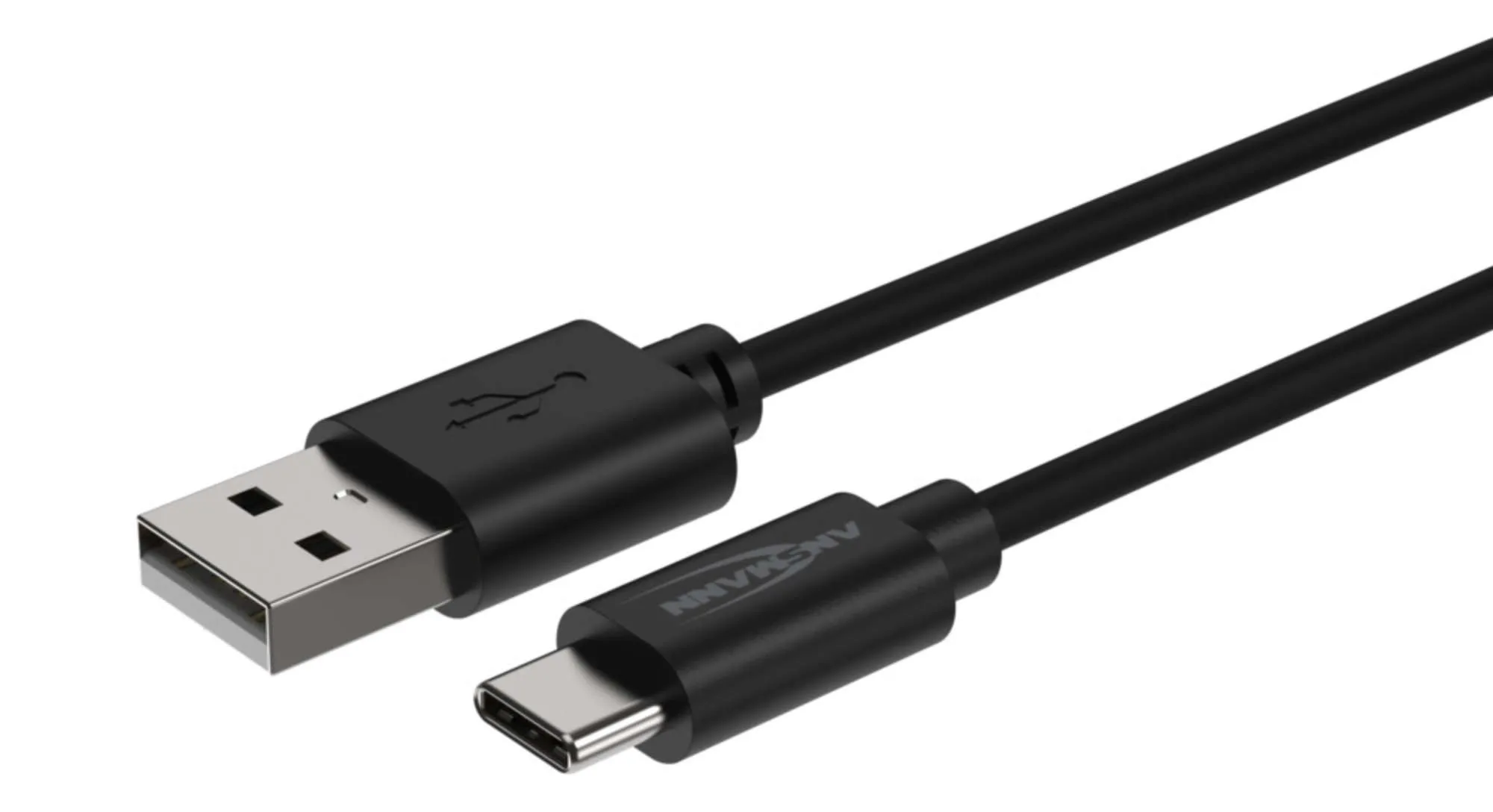 ANSMANN USB-A to USB-C cable, 1 m, Black