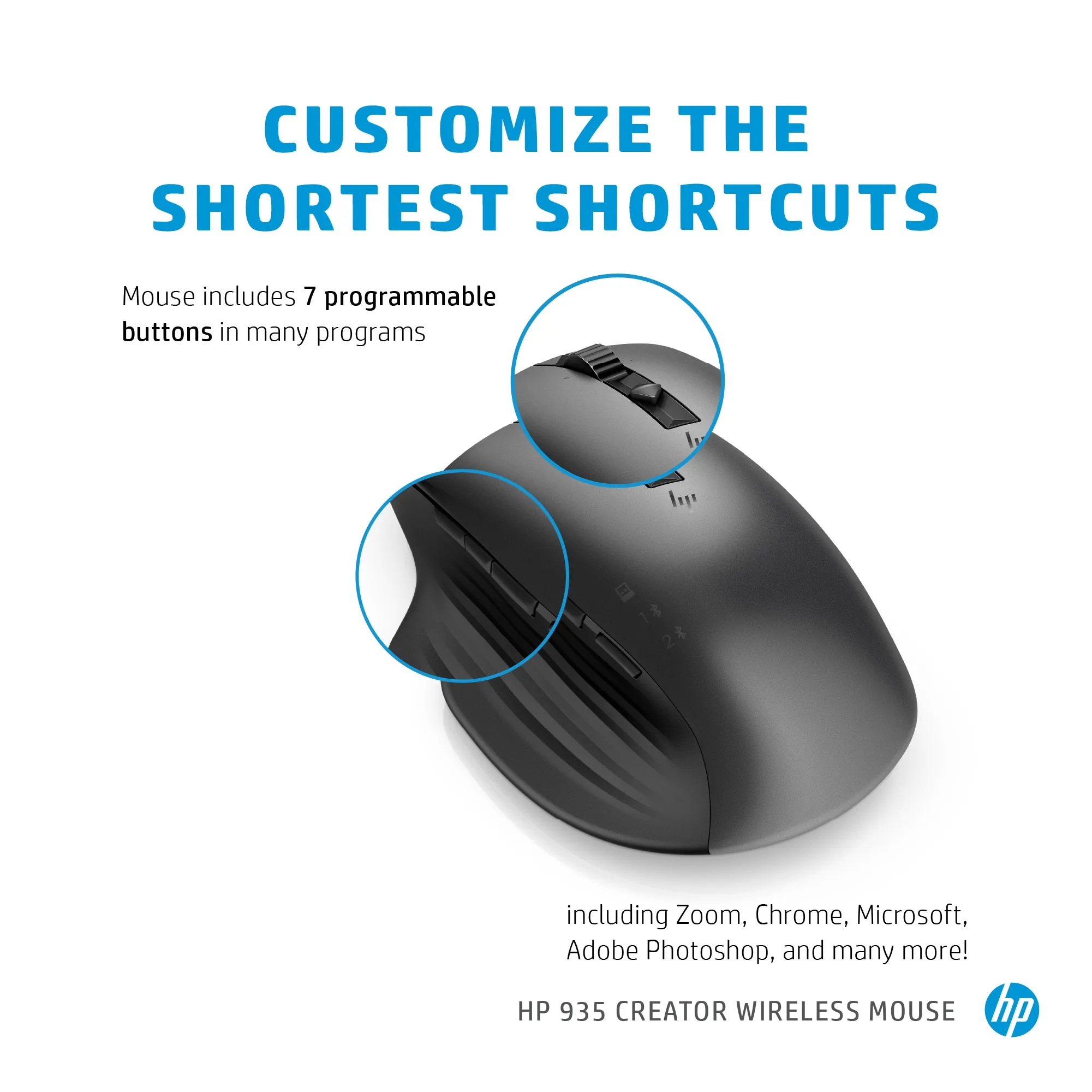 HP 930 Creator Wireless Mouse -langaton hiiri, Hopea