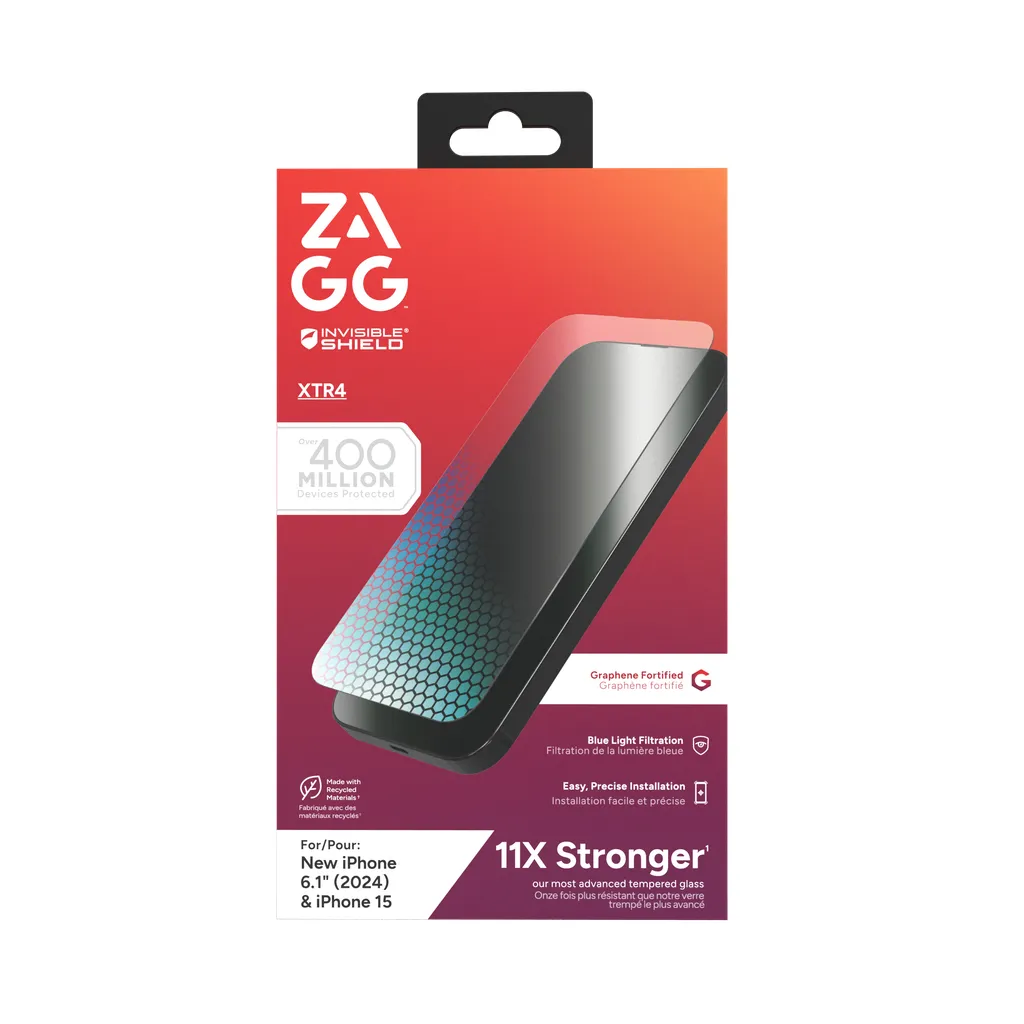 Zagg InvisibleShield Glass XTR4 iPhone 16 / 15 -panssarilasi