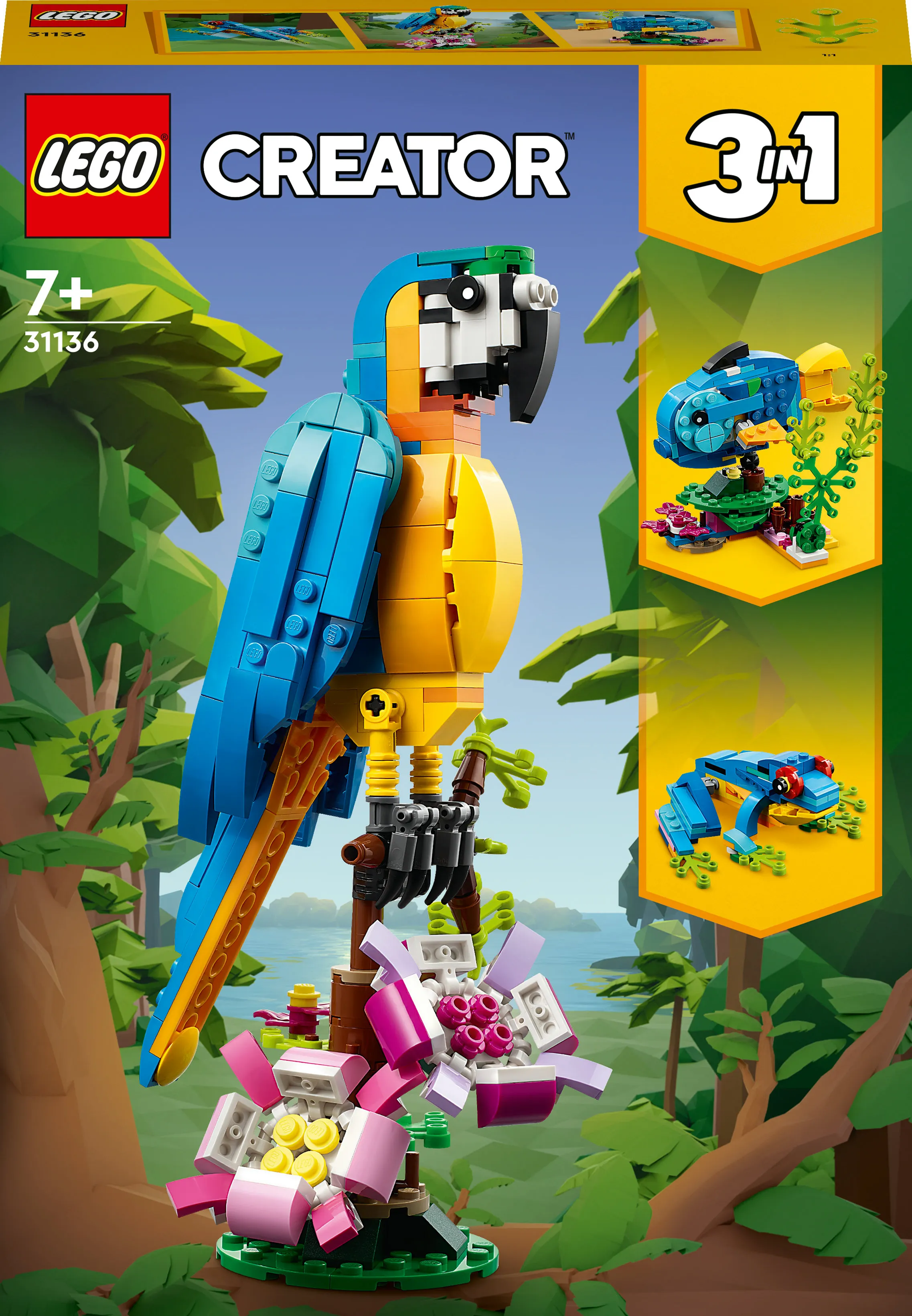 LEGO Creator 3in1 Exotic Parrot 31136
