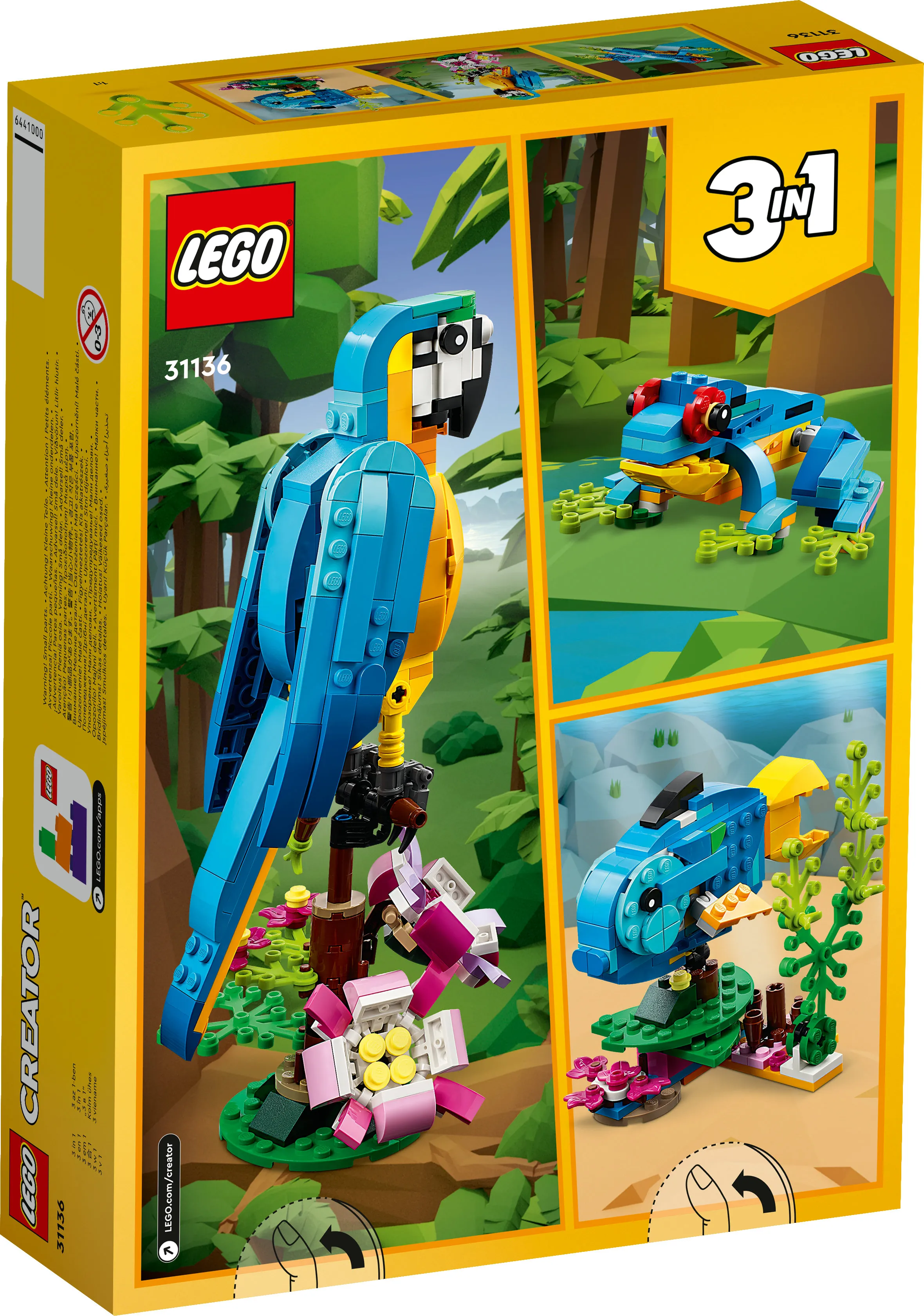 LEGO Creator 3in1 Exotic Parrot 31136