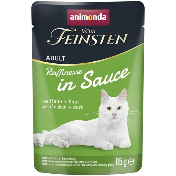 Animonda Vom Feinsten Raffinesse in Sauce Chicken + Duck, Kissan m&auml;rk&auml;ruoka, Adult, 85 g