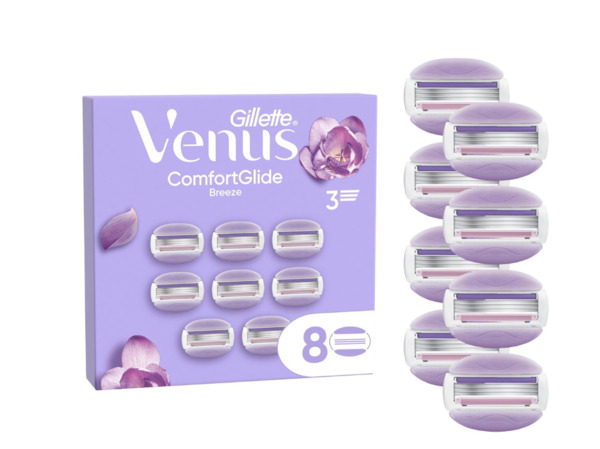 Gillette Venus ComfortGlide Breeze -vaihtoter&auml;t, 8 kappaletta