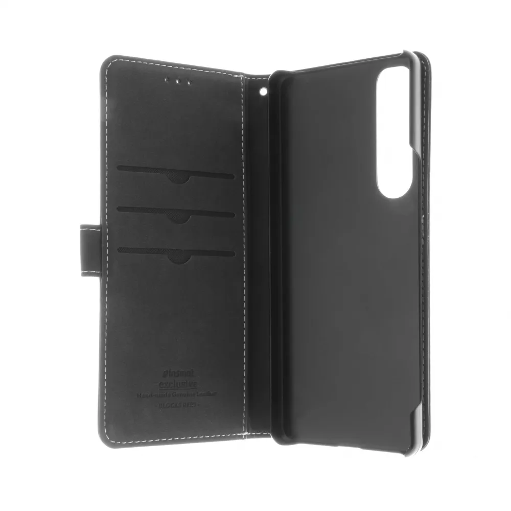 Insmat Flip Case, Xperia 1 IV - plånboksfodral, Svart