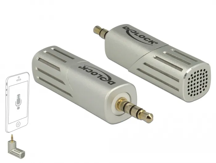 Delock Kondensatormikrofon enkelriktad f&ouml;r Smartphone / l&auml;splatta 3,5