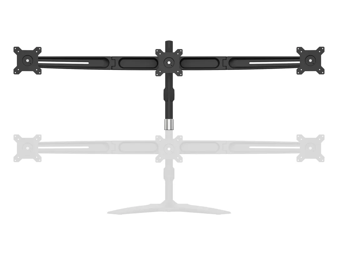 Multibrackets VESA Desktopmount Triple Stand tillbeh&ouml;r, f&ouml;r 3 sk&auml;rmar, 15-24", 8 kg, svart