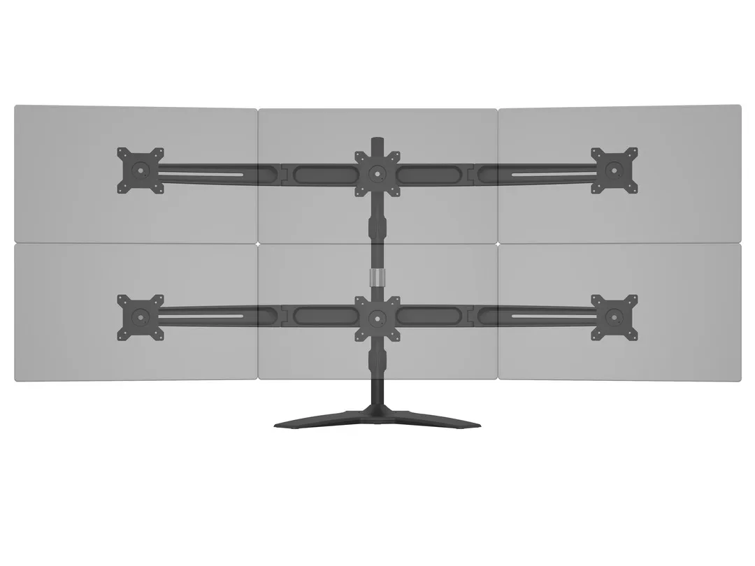 Multibrackets VESA Desktopmount Triple Stand tillbeh&ouml;r, f&ouml;r 3 sk&auml;rmar, 15-24", 8 kg, svart