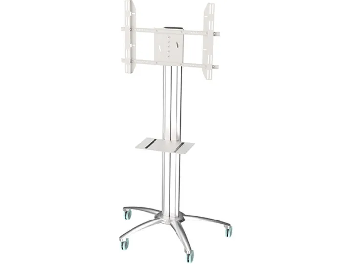 Multibrackets M Public Display Stand Codec Shelf - Hylly tuotteelle henkil&ouml;kohtainen tietokone/DVD-soitin - ter&auml;s - hopea - lattiajalustaan asennettava