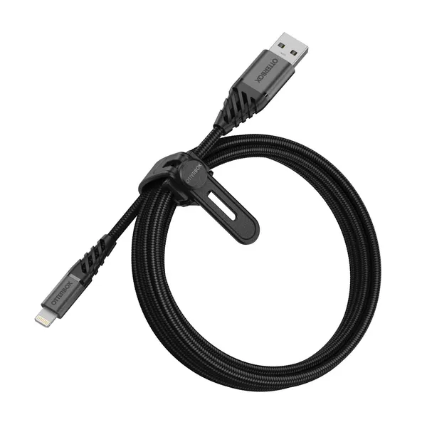 OtterBox Premium USB-A - Lightning - kabel, 1m, Svart