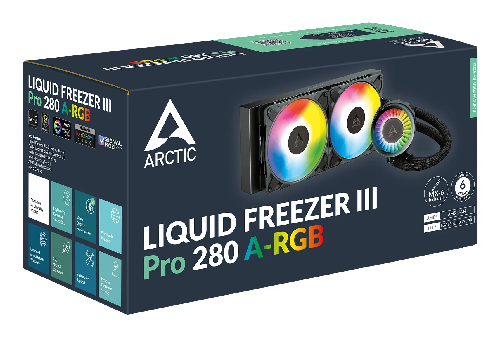 ARCTIC Liquid Freezer III Pro 280mm ARGB Liquid Cooler, Black