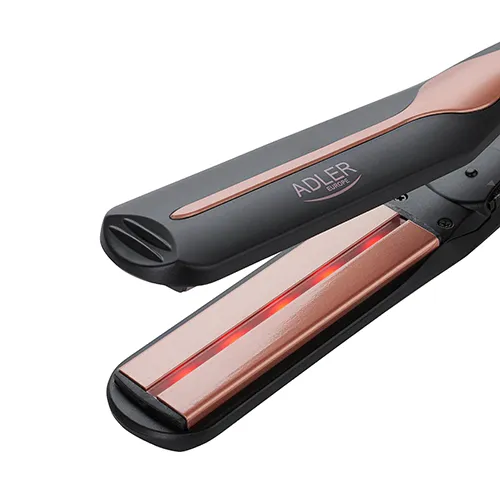 Adler AD 2318 Infrared Ceramic Hair Straightener, Warm Black/Coral