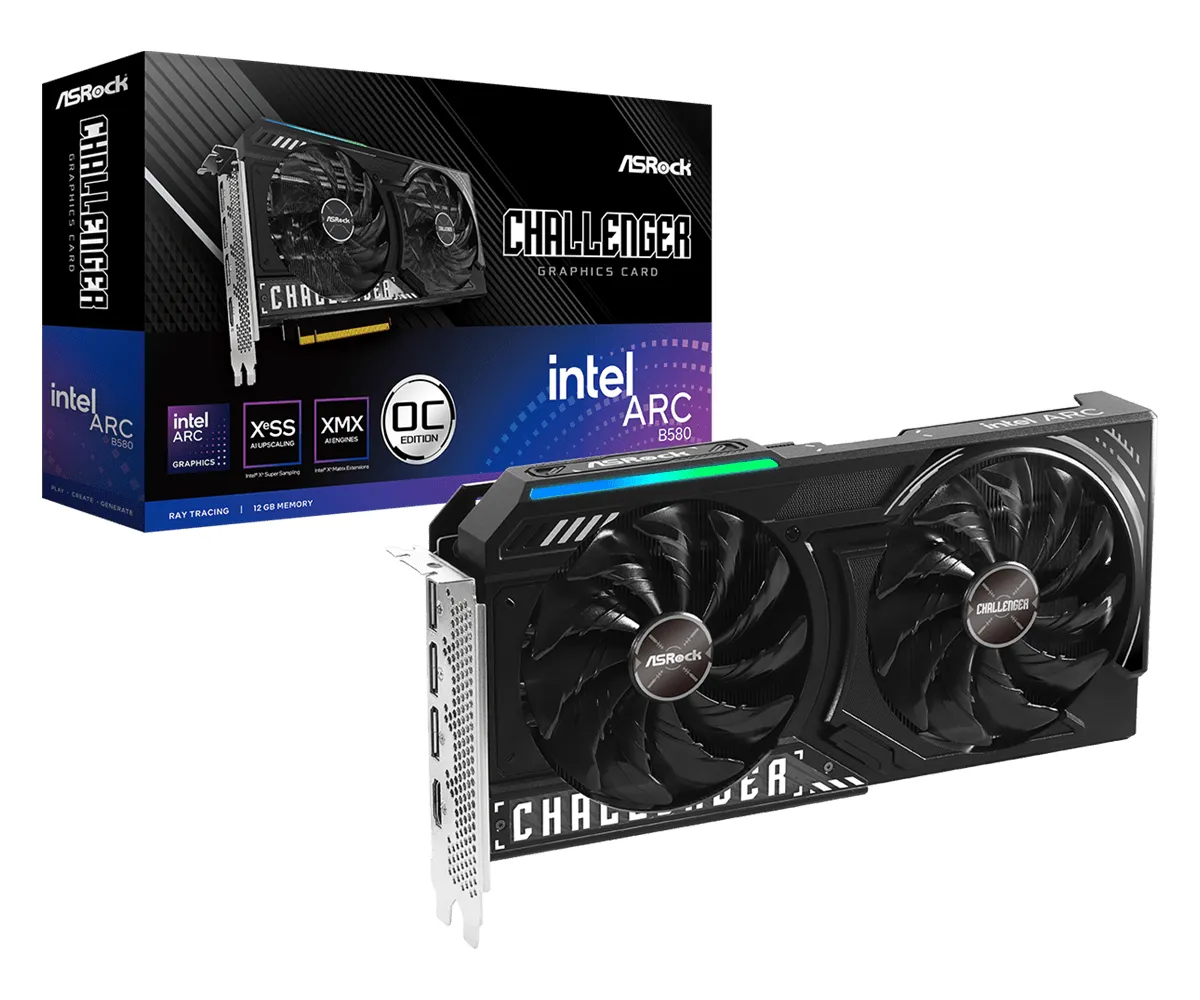 ASRock Intel ARC B580 Challenger OC 12 Gt -n&auml;yt&ouml;nohjain