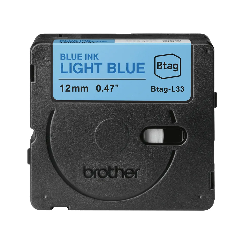 BTAG-L33 12mm Blue on light blue tape
