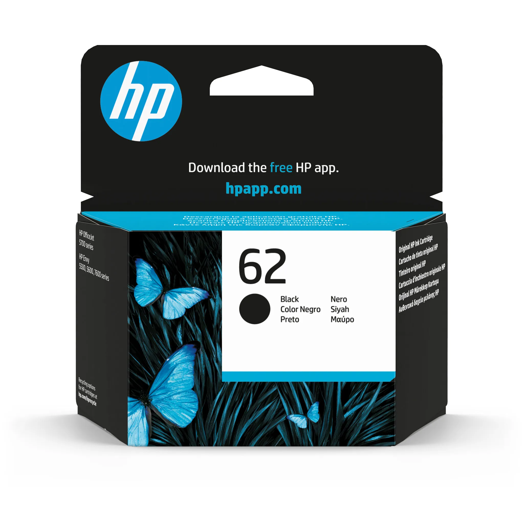 HP 62 ink cartridge, 4 ml, Black