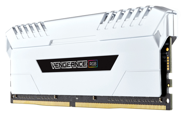 Corsair Vengeance RGB 16 GB (2 x 8 GB) DDR4 3000 MHz, CL16 - minne, Vit