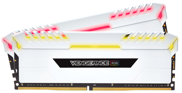 Corsair Vengeance RGB 16 Gt (2 x 8 Gt) DDR4 3000 MHz, CL16 -muisti, Valkoinen