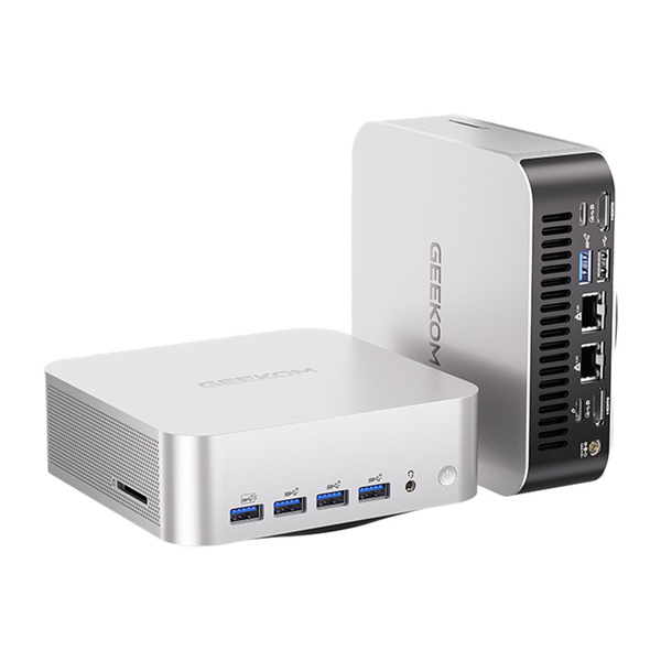 GEEKOM A9MAX AMD Ryzen AI 9 HX 370, 32GB, 1TB, Win 11 Pro Mini PC, Silver/Grey