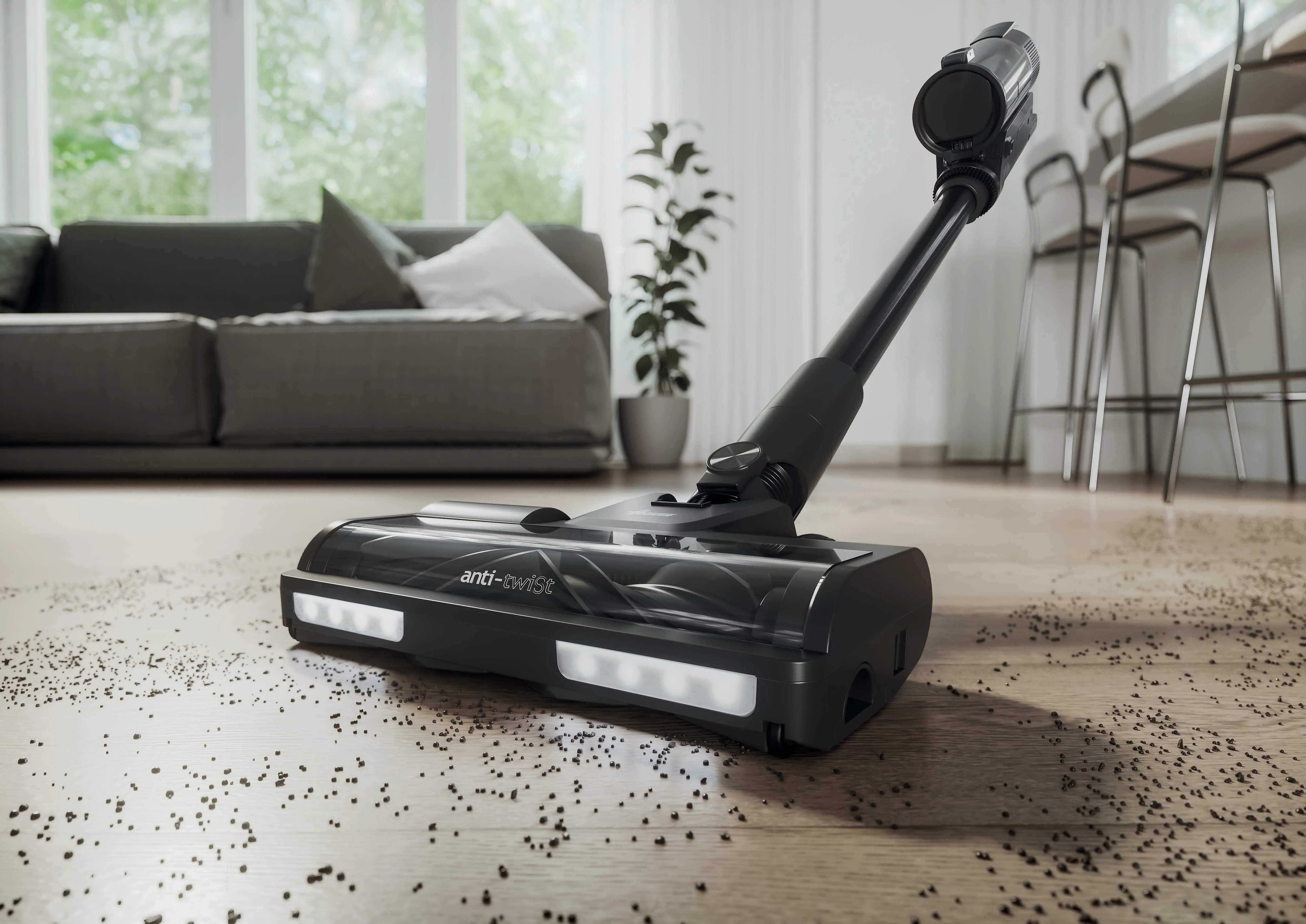 Hoover HF3 Pro Stick vacuum cleaner, Black/Silver