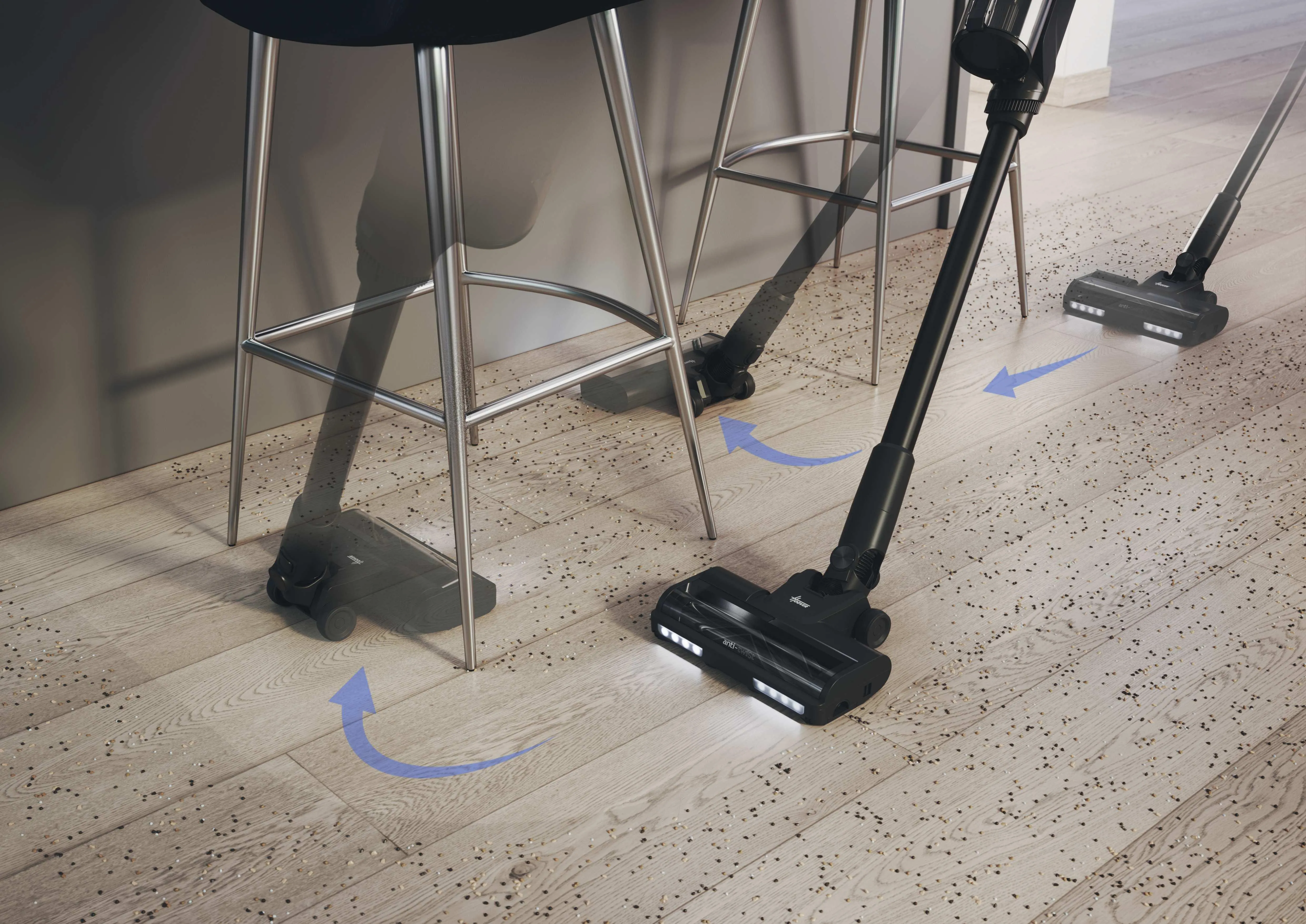 Hoover HF3 Pro Stick vacuum cleaner, Black/Silver