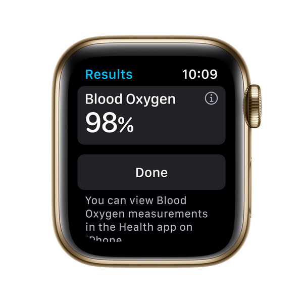 Apple Watch Series 6 GPS + Cellular, 40mm Gold Stainless Steel Case with Cyprus Green Sport Band - Regular