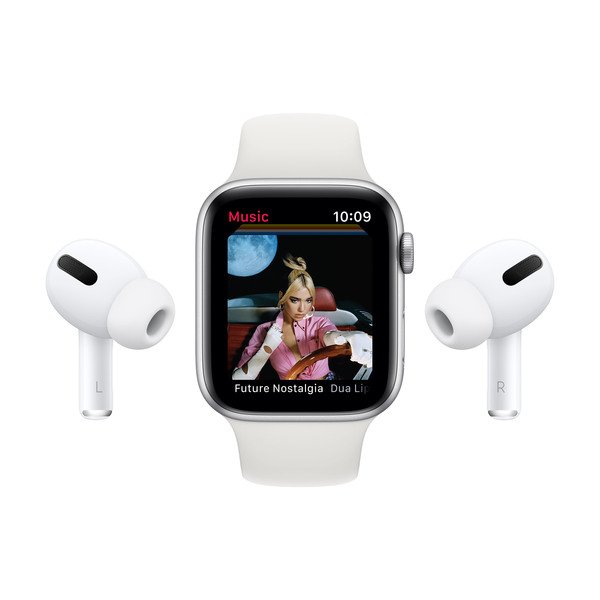 Apple Watch Series 6 GPS + Cellular, 40mm Gold Stainless Steel Case with Cyprus Green Sport Band - Regular