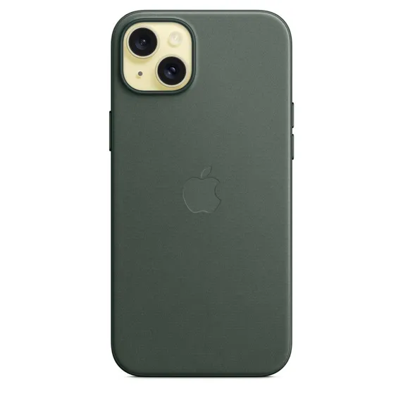 Apple iPhone 15 Plus, MagSafe - FineWoven-skal, Vintergrön