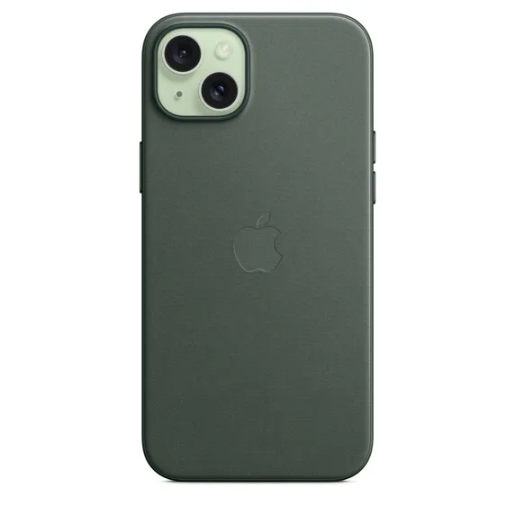 Apple iPhone 15 Plus, MagSafe - FineWoven-skal, Vintergrön