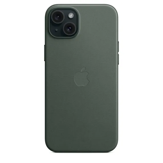 Apple iPhone 15 Plus, MagSafe - FineWoven-skal, Vintergrön