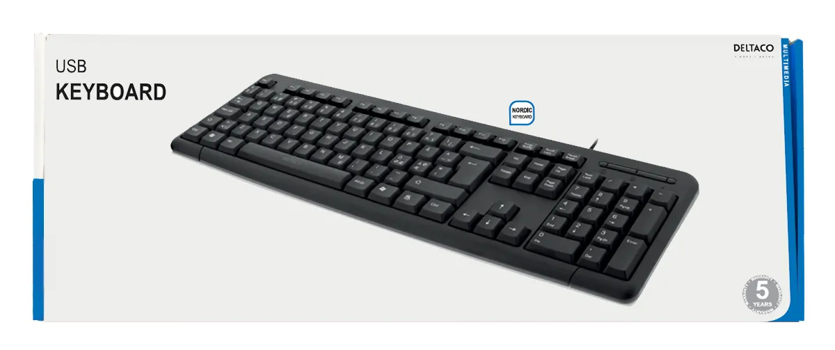 Deltaco TB-53 - keyboard, black Deltaco TB-53 - keyboard, black