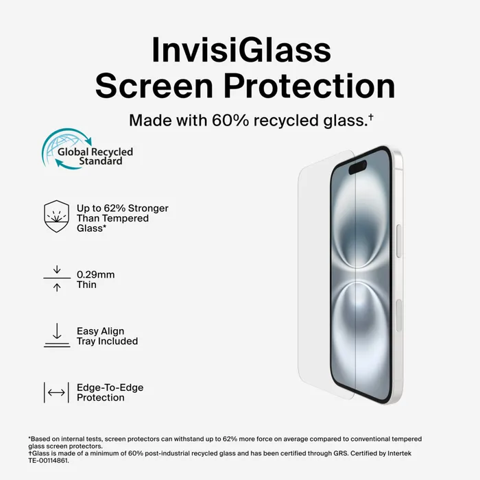 Belkin  ScreenForce InvisiGlass Treated Screen iPhone 16 -n&auml;yt&ouml;nsuoja