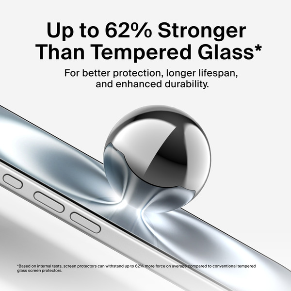 Belkin  ScreenForce InvisiGlass Treated Screen iPhone 16 - screen protector
