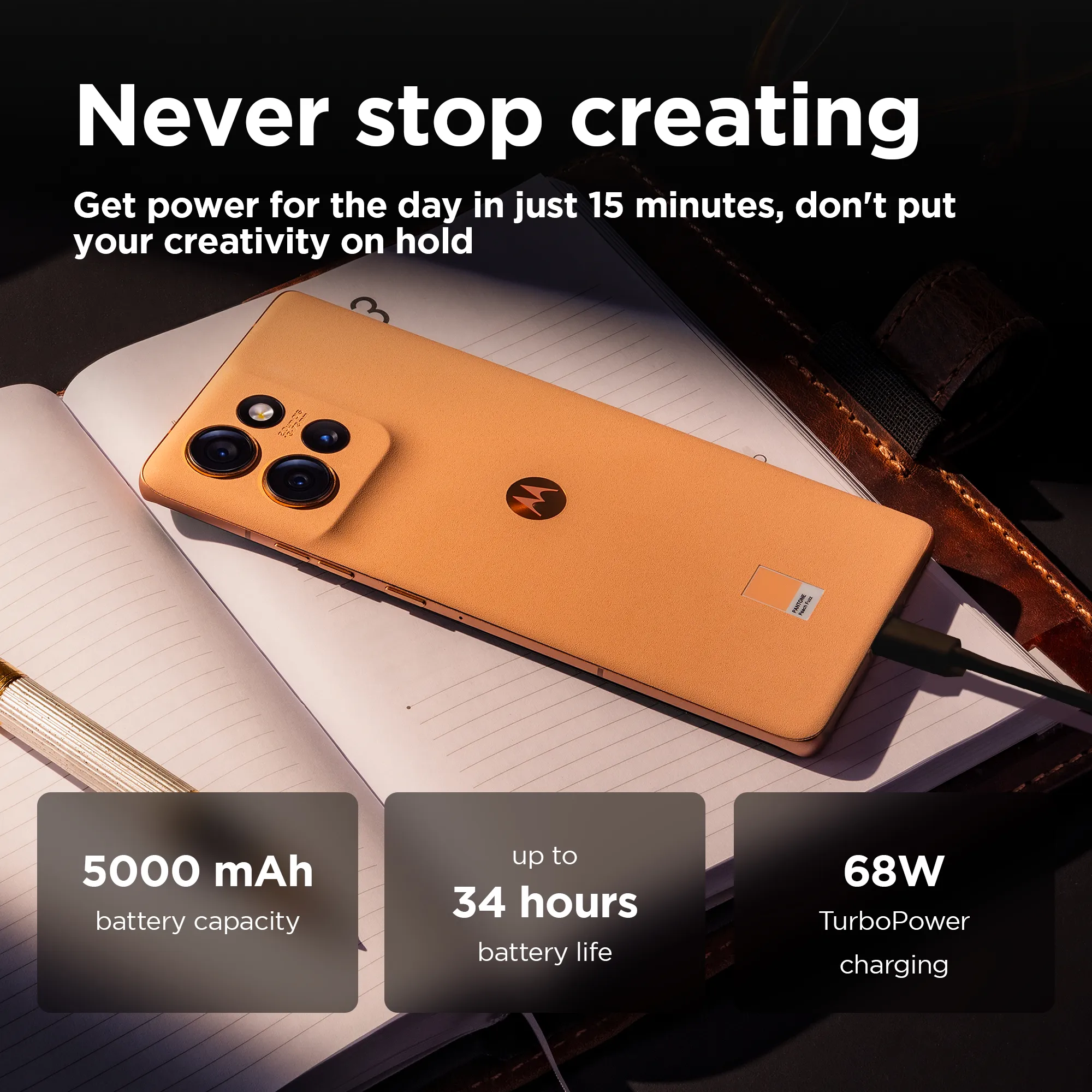 Motorola Edge 50 512GB/12 GB Android - mobile phone, Peach